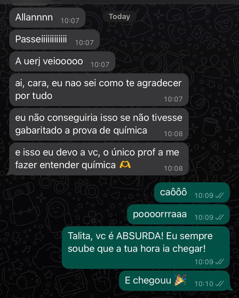 Depoimento de aluna aprovada — Talita